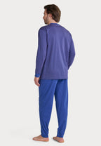 Pijama Hombre Largo Premium Tapeta Punto - Azul 5105_39