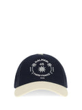 Balmain GH0XA410CB24 Bicolor Logo Baseball Cap — Navy