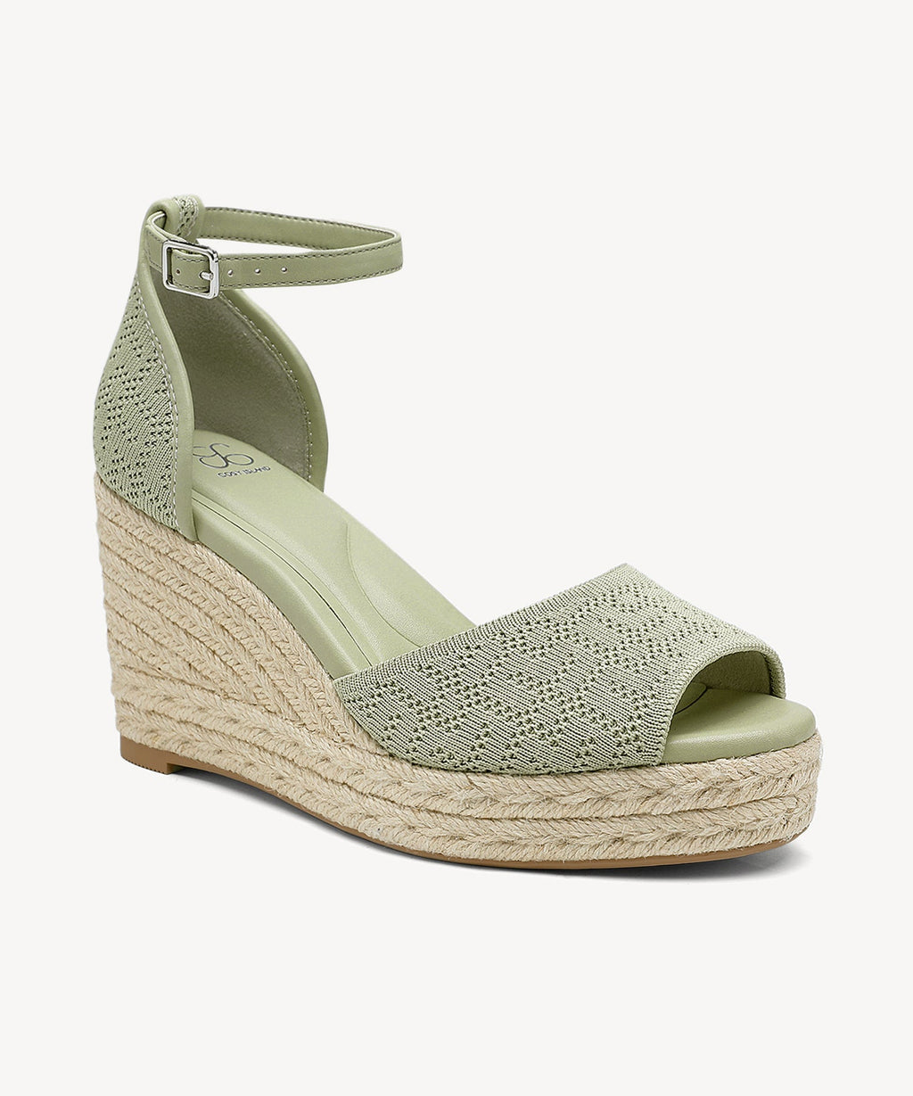 Commute Espadrilles Round Toe Wedge Sandal