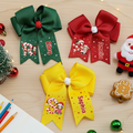 Personalizado personaje de dibujos animados copo de nieve Santa Claus bastón de caramelo inicial arco horquilla con nombre lindo accesorios de Navidad fiesta de regalo