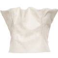 Vegan Leather Top | Ecru