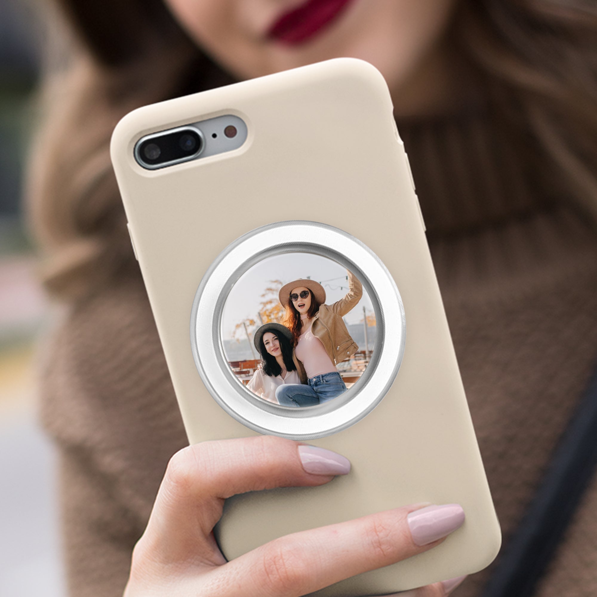 Foto personalizada de acrílico magnético teléfono móvil Grip Accesorios de teléfono móvil Cumpleaños Navidad Aniversario Regalo para Amigo Familia Pareja