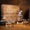Vaso decantador de whisky personalizado The Legend Has Retired con fecha y nombre Regalo de Navidad de jubilación para hombre