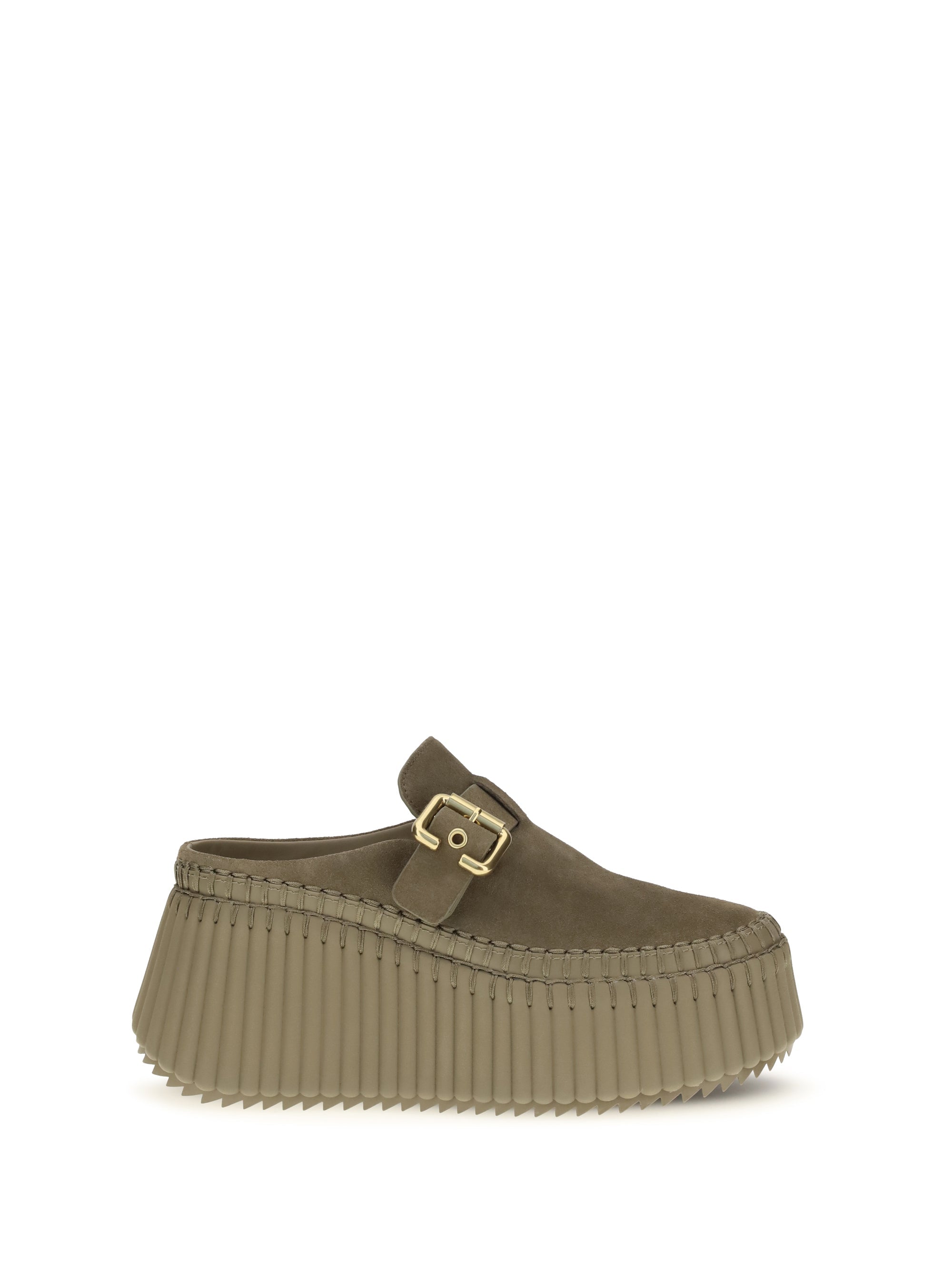 Chloé Nama Sabot — Khaki