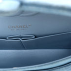 Chanel Denim Quilted Medium Double Flap Light Blue