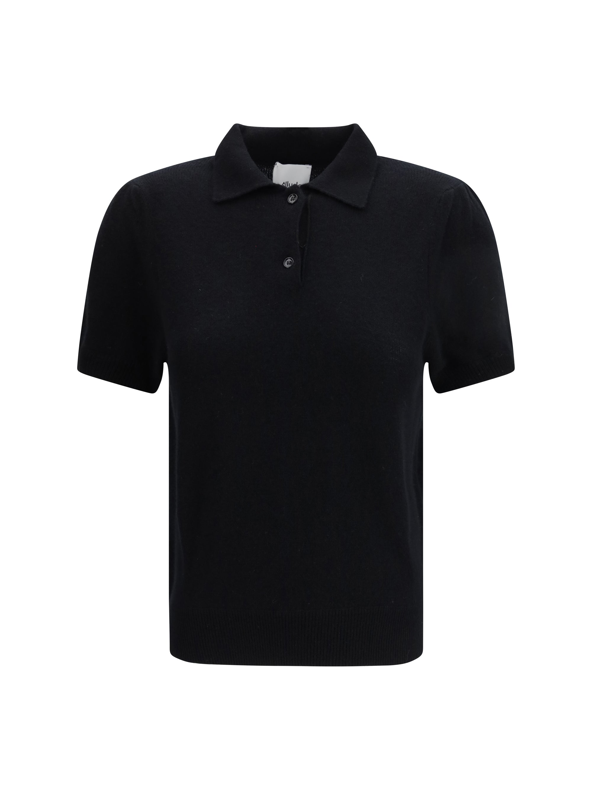 Allude Cashmere Polo — Black