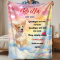 Foto personalizada Rainbow Heart Paw Print Manta suave con nombre y año Decoración para el hogar Simpatía Regalo conmemorativo para el dueño de la mascota Familia