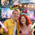 Corona Personalizada Estrella de Nylon Cinta de Fieltro con Nombre Fiesta de Música Fiesta de Cumpleaños Regalo para un Amigo de la Familia