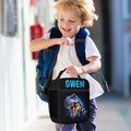 Bolsa de almuerzo aislante personalizada con nombre, estampado de dinosaurio, multicolor, esencial para viajes diarios Regalo de cumpleaños de vuelta al cole para niños y niñas