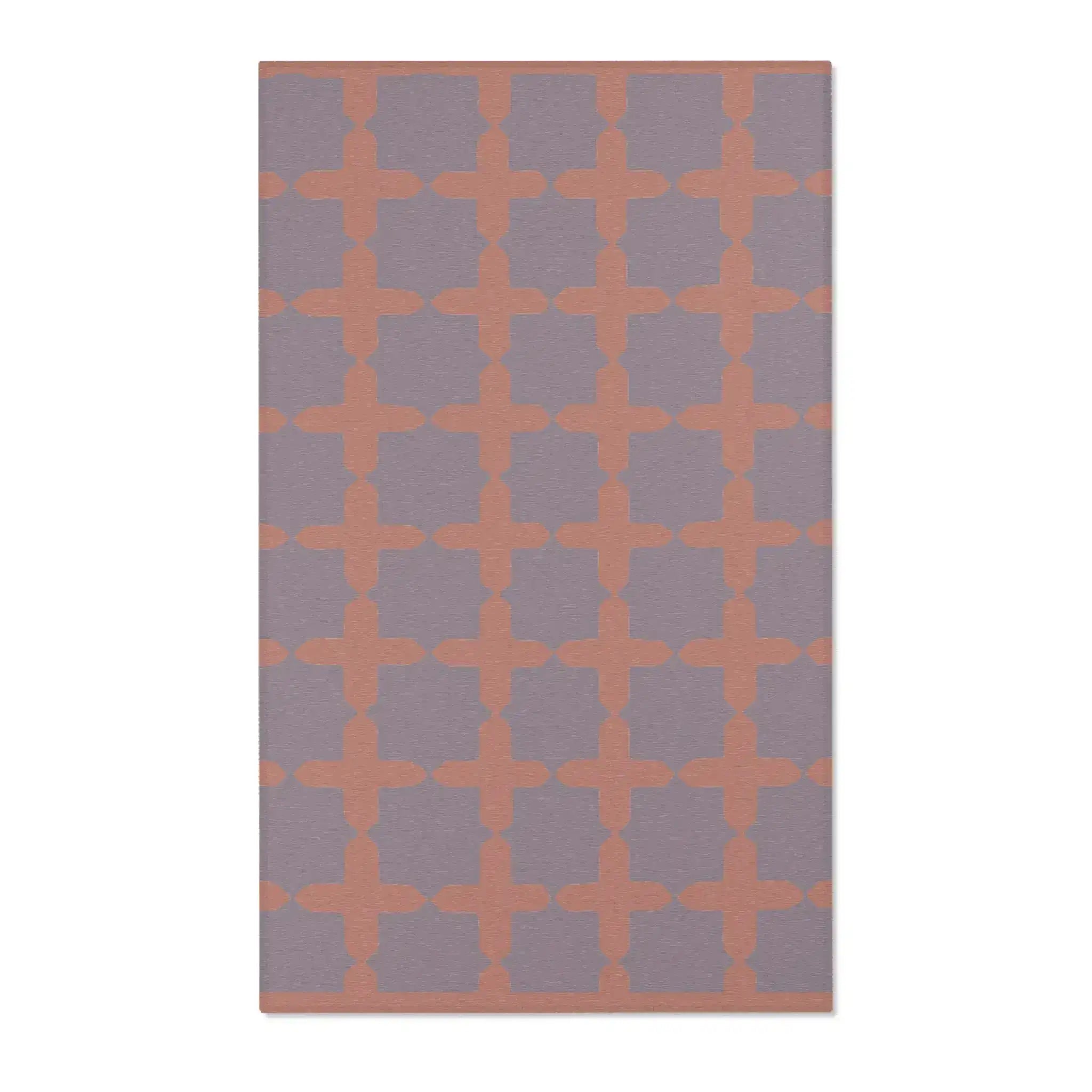 Blush & Lavender Geometric Cross Accent Rug