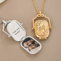 Personalizado Victorian Locket Collar con Foto y Texto Dainty Jewelry Memorial Bereavement Mother's Day Birthday Gift for Women