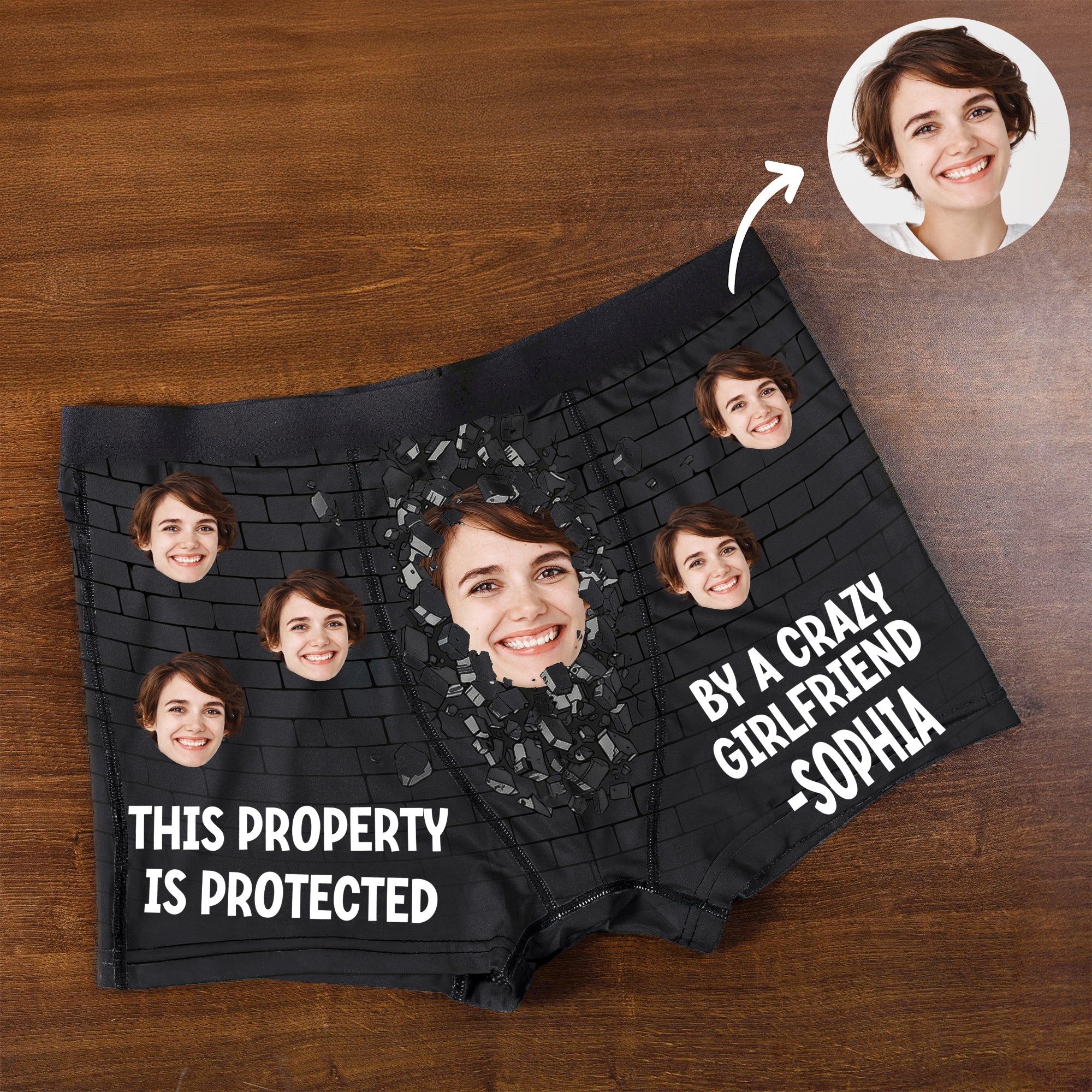 Calzoncillos bóxer personalizados para hombre con nombre Regalo de aniversario de San Valentín para pareja
