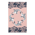 Blush & Navy Koi Wave Accent Rug