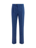 Brunello Cucinelli Cotton-Blend Chino Trousers — Blue