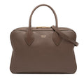 Leather Stella Triple Zip Satchel