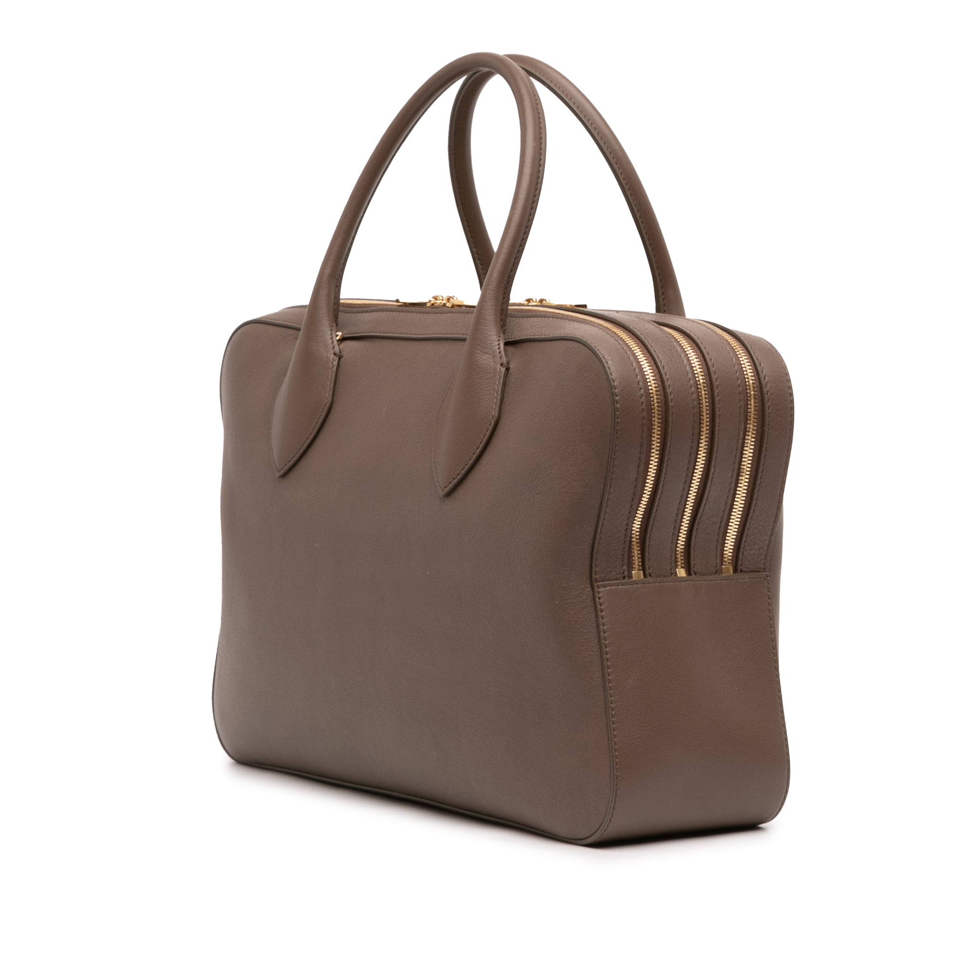 Leather Stella Triple Zip Satchel