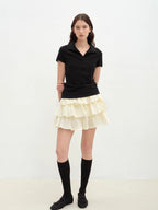 Blueberry Cream pure cotton anti-exposure lace cake skirt skirt