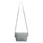 Gray Embossed Crossbody Bag with Islamic Design Pattern