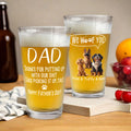 Vaso de Cerveza Personalizado We Woof You 3D Cartoon 1-6 Dogs 16 oz Clear Beer Glass con Nombre y Texto Regalo de Cumpleaños del Día del Padre para Perro Papá Mamá Amante de los Perros