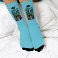 Gorro de Graduación Personalizado Foto Felicidades Graduación Suave Multicolor Crew Calcetines con Nombre Celebración Graduación Regalo para Graduados Compañeros de clase