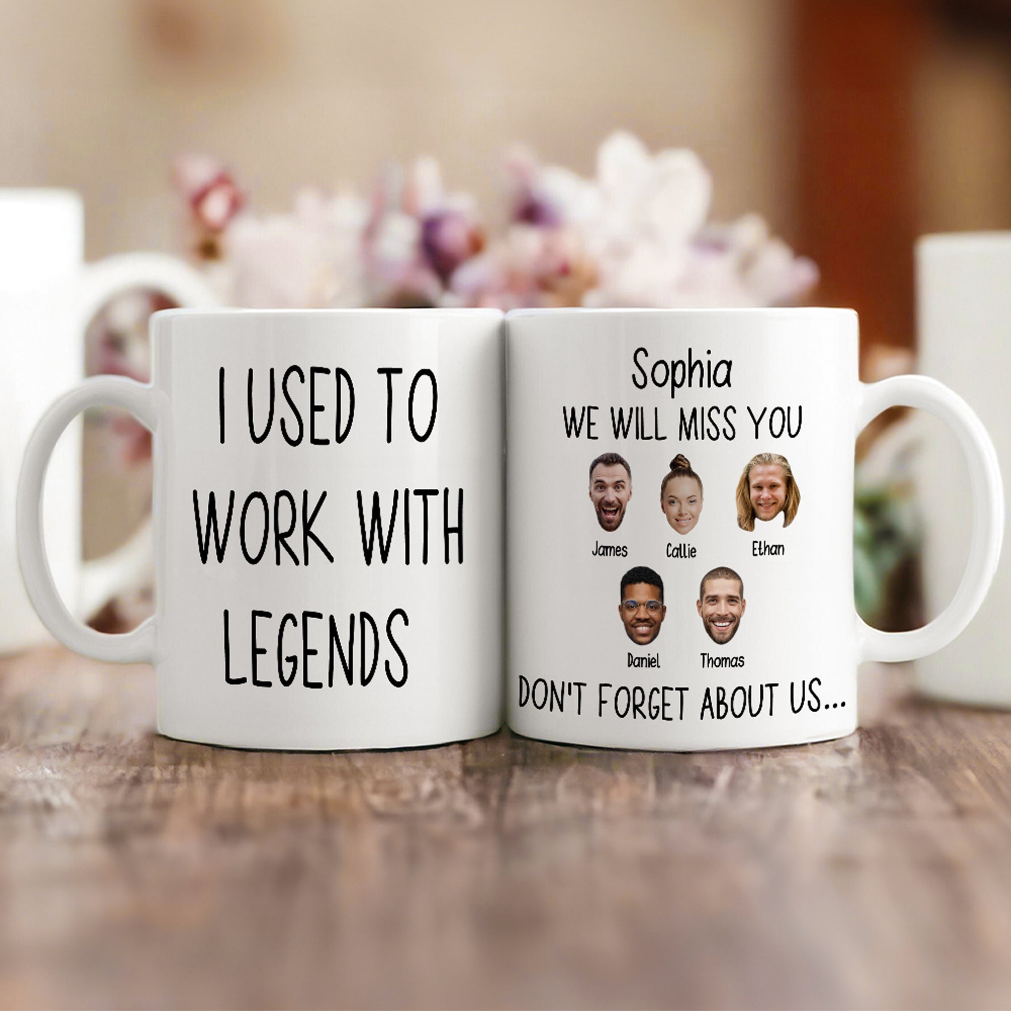 Taza de Cerámica Personalizada I Used To Work With Legends Face Regalo de Aniversario de Jubilación para Colegas que se Retiran