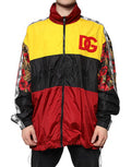 Multicolor Patchwork Men Full Zip Sweater Polyester Clothing