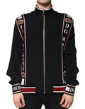 Men's Black Dg King Full Zip Sweatshirt Sweater Viscose Elastane Clothing