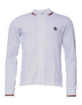 White Crown Men Full Zip Sweatshirt Sweater Cotton Silk Clothing