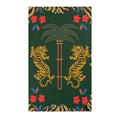 Twin Tigers Under Palm Tree Accent Rug