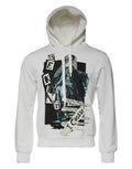 Men's Graphic Print Cotton Hoodie White Clothing