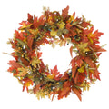 Christmas Fall Harvest Leaf Lighted Wreath