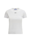 Off-White Logo-Embroidered Rib T-Shirt — White