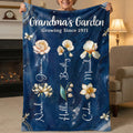 Personalizada 1-10 Flores de Nacimiento Manta Suave con Nombres y Año Decoración del Hogar Día de la Madre Cumpleaños Regalo para Mamá Abuela