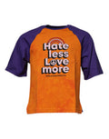 Men's Orange Purple Graphic Print Short Sleeves T-Shirt Cotton