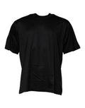 Men's Black Crew Neck Short Sleeve T-Shirt Cotton