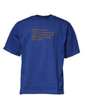 Men's Blue Graphic Print Cotton Crew Neck T-Shirt