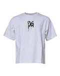 Men's White Dg Logo Cotton Crew Neck T-Shirt Nylon Elastane