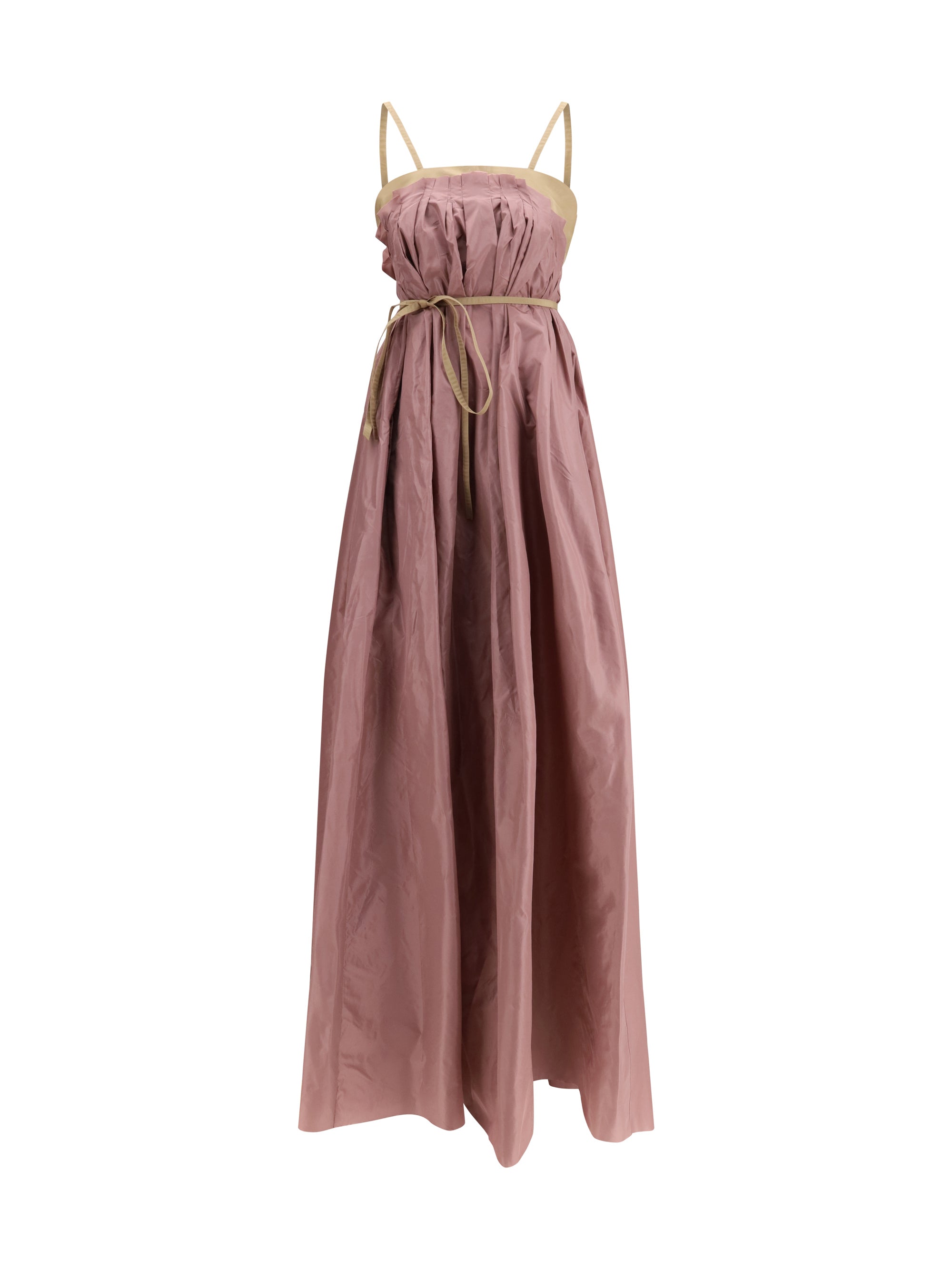 Di Stavnitser Silk Taffeta Maxi Dress — Pink