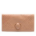 Nappa Embossed Intrecciato Turn Lock Clutch
