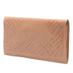 Nappa Embossed Intrecciato Turn Lock Clutch