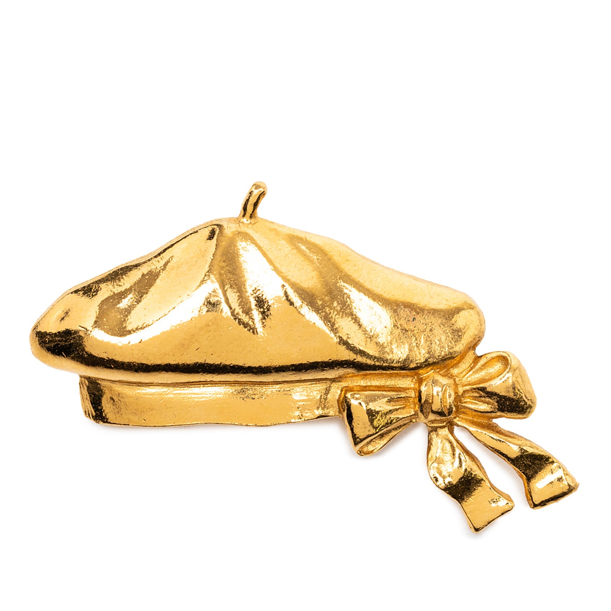 Gold Plated Beret Hat Brooch