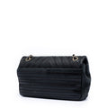 Chevron Python Embossed Calfskin and Suede Single Flap
