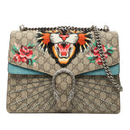 Medium GG Supreme Angry Cat Embroidered Dionysus Shoulder Bag