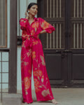 Rani Pink Printed Co-Ord Set By KYNAH, Luxury Indian Fashion & Bridal Wear