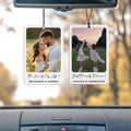 Personalizado Foto ligero coche ambientador ornamento con texto coche habitación uso aniversario regalo para parejas padres