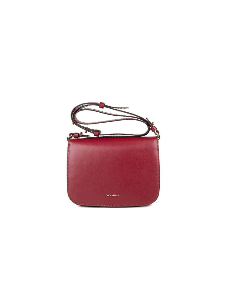 Coccinelle Calf Split Leather Crossbody Bag — Red