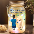 Personalizado Perro Gato Mascota Angel Wings LED Mason Jar Luz con Nombre y Título Simpatía Sentimental Regalo para los dueños de mascotas Amantes