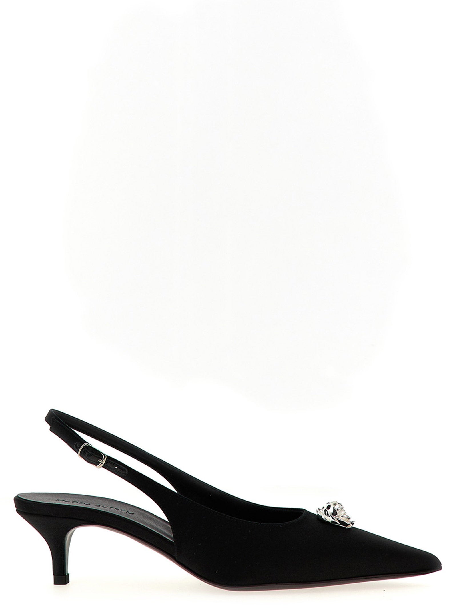 Magda Butrym Rosetta Slingback Heel — Black