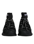Women's Black Sorrento Socks Logo Sneakers Shoes