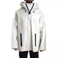 White Leather Men Waterproof Jacket Blouson Calf Clothing